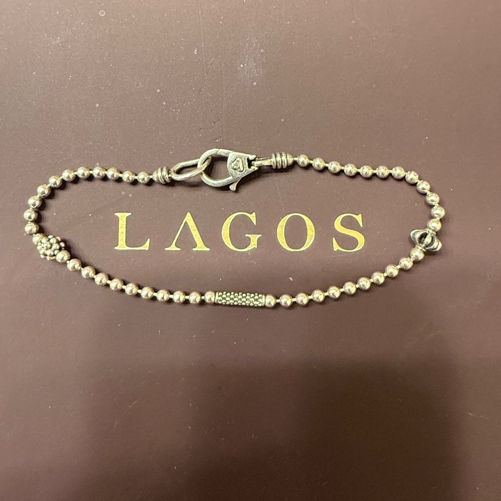 LAGOS Silver Caviar Beaded Bracelet